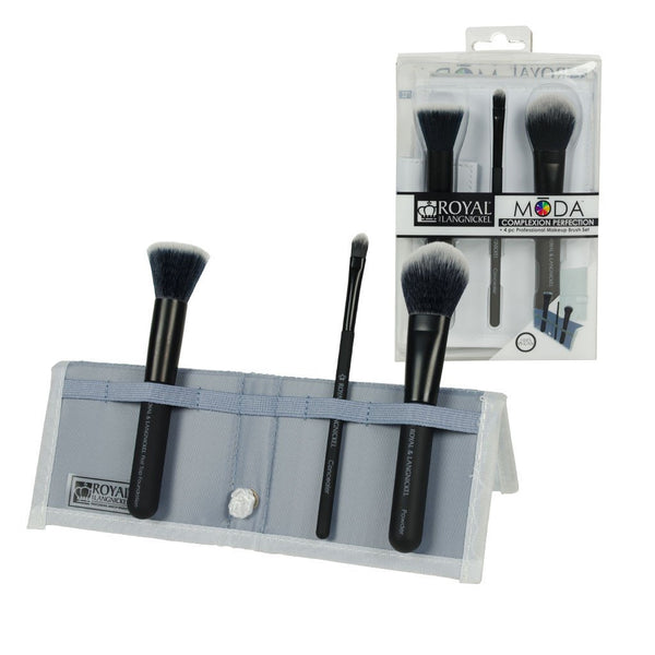 MŌDA® Complexion Perfection 4pc Black Brush Kit