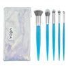 BMD-MBFSET6 - MŌDA® Mythical 6pc Blue Fire Kit Makeup Brushes and Zip Case