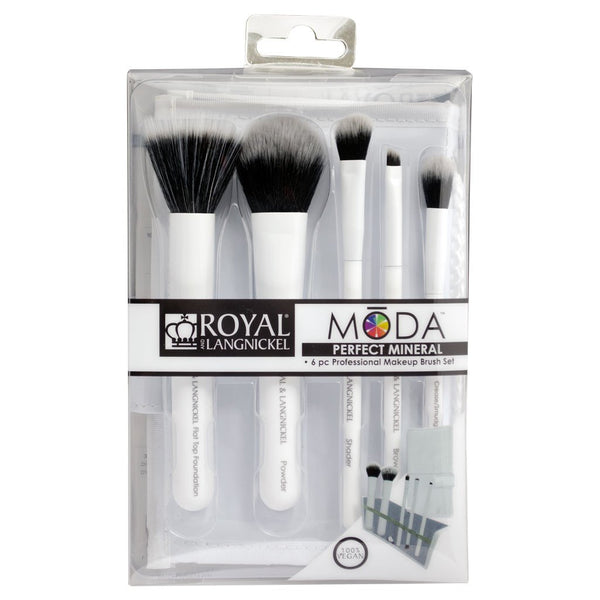 MŌDA® Perfect Mineral 6pc White Brush Kit – MŌDA® Brush