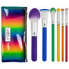 BMD-RBSET7 - MŌDA® Rainbow 7pc Complete Kit Makeup Brushes and Rainbow Zip Case