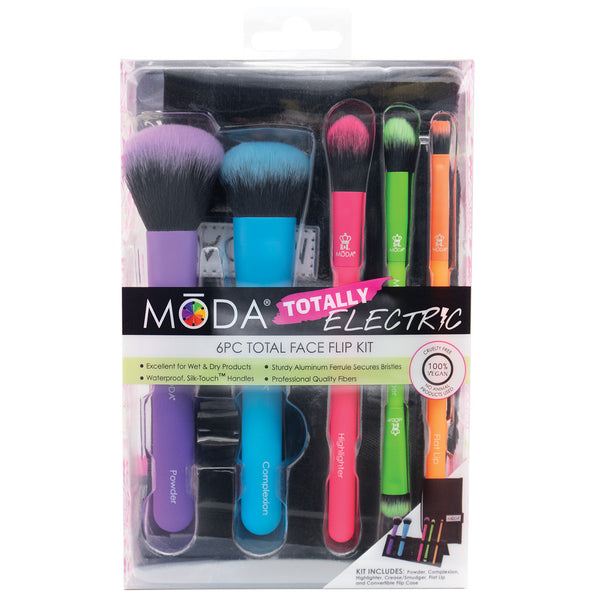 MŌDA® Posh Pastel 6pc Total Face Flip Kit – MŌDA® Brush