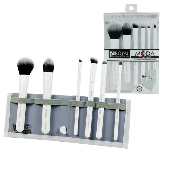 MŌDA® Total Face 7pc White Brush Kit