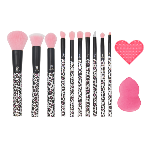 MŌDA® Brush Lovely Leopard Full Face 12pc Kit