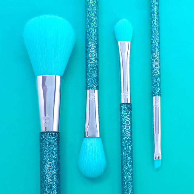 MŌDA® Neon Blue Glitter Face Kit — detail