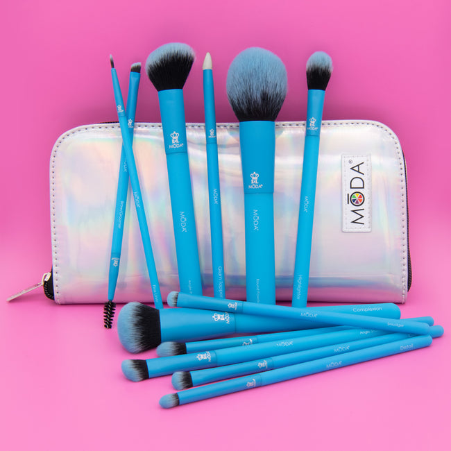 MŌDA® Totally Electric Neon Blue Full Face Kit — detail