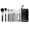 Makeup Brushes and Zippered Travel Case