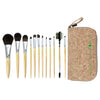 Makeup Brushes and Cork Zippered Travel Case