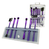 BMD-BESET7PU - MODA® BEAUTIFUL EYES 7pc Purple Brush Kit Makeup Brushes in Flip Case and Retail Packaging