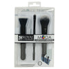 BMD-CPSET4BK - MODA® COMPLEXION PERFECTION 4pc Black Brush Kit Makeup Brushes in Retail Packaging