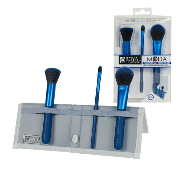 MŌDA® Complexion Perfection 4pc Blue Brush Kit