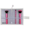 BMD-CPSET4HP - MODA® COMPLEXION PERFECTION 4pc Pink Brush Kit Makeup Brushes in Flip Case