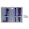 BMD-CPSET4PU - MODA® COMPLEXION PERFECTION 4pc Purple Brush Kit Makeup Brushes in Flip Case