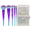 BMD-MCBSET6T - MŌDA® Mythical 6pc Celestial Blue Travel Kit Makeup Brushes with Flip-Kit Case