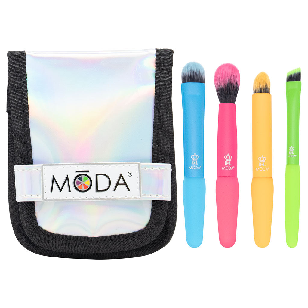 Moda Mini Neon 5pc Travel Eye Makeup Brush Set