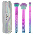 BMD-PBFKIT4 - MODA® Prismatic 4pc Base Face Kit Makeup Brushes and Holographic Zip Case - thumbnail 1