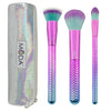 BMD-PBFKIT4 - MODA® Prismatic 4pc Base Face Kit Makeup Brushes and Holographic Zip Case
