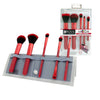 BMD-PMSET6RD - MODA® PERFECT MINERAL 6pc Red Brush Kit Makeup Brushes in Flip Case and Retail Packaging