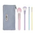BMD-PPSET5 - MŌDA® Posh Pastel 5pc Complete Face Kit Makeup Brushes and Zip Case - thumbnail 1