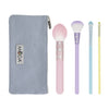 BMD-PPSET5 - MŌDA® Posh Pastel 5pc Complete Face Kit Makeup Brushes and Zip Case