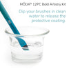 BMD-SET12 - Dip your brushes in clean water to release the protective coating.