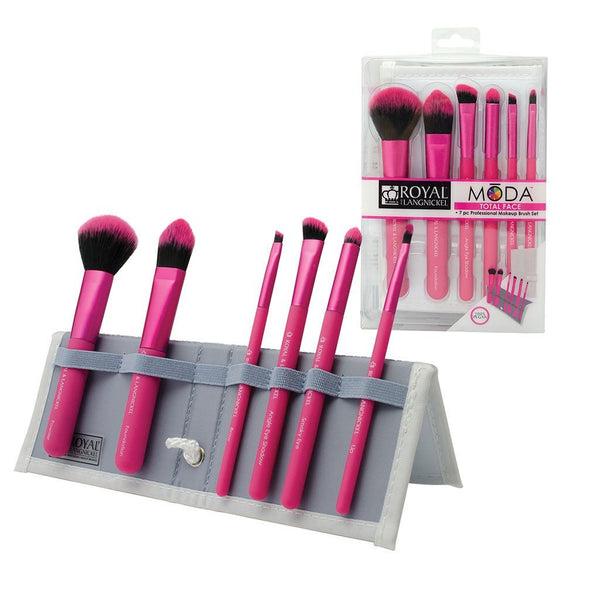 MŌDA® Total Face 7pc Pink Brush Kit