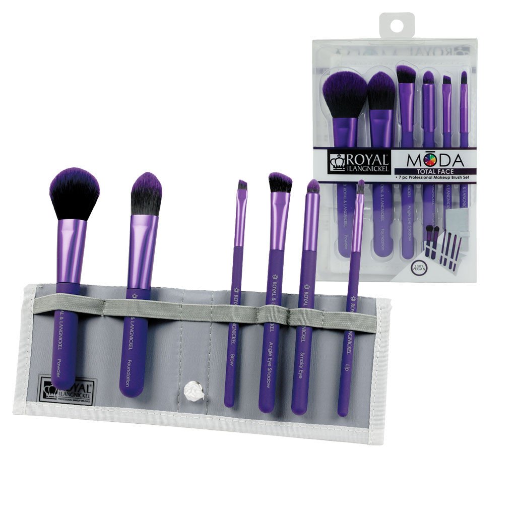 MŌDA® Total Face 7pc Purple Brush Kit – MŌDA® Brush