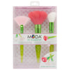 BMD-BSET3 - MŌDA® 3pc Bouquet Makeup Brush Set Retail Packaging (Front)