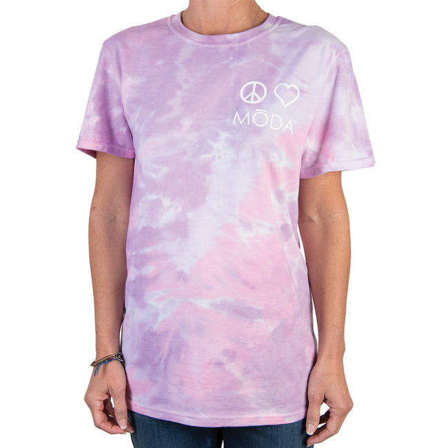 MŌDA® Peaceful Purple Tie Dye Tee — detail
